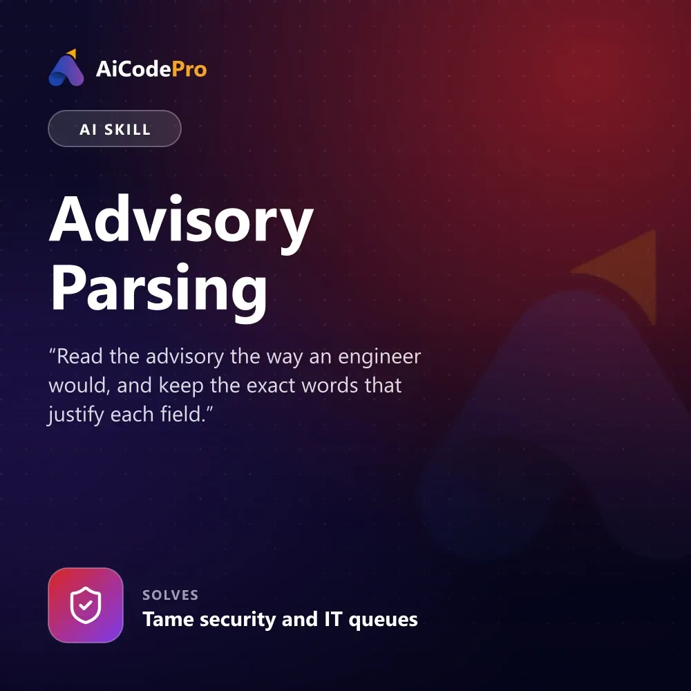 Advisory Parsing Skill