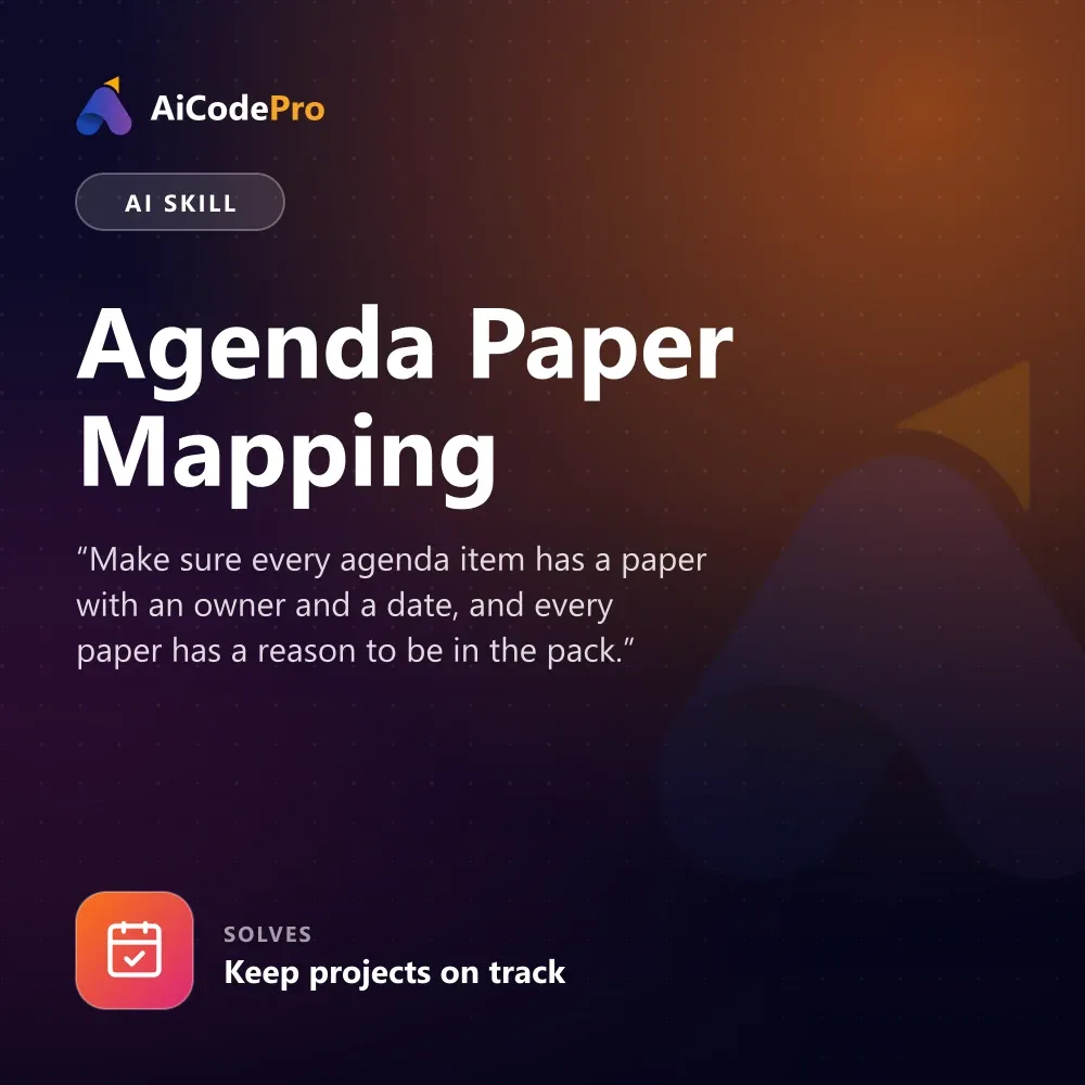 Agenda Paper Mapping Skill