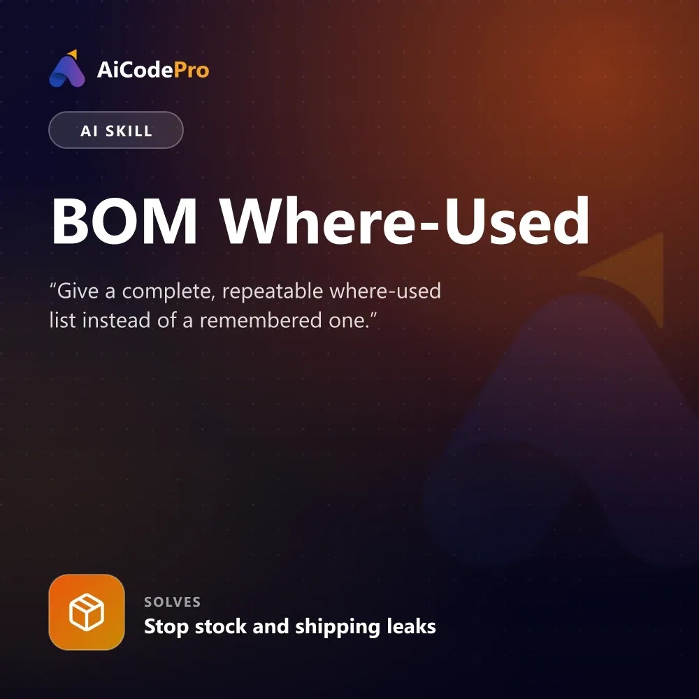 BOM Where-Used Skill