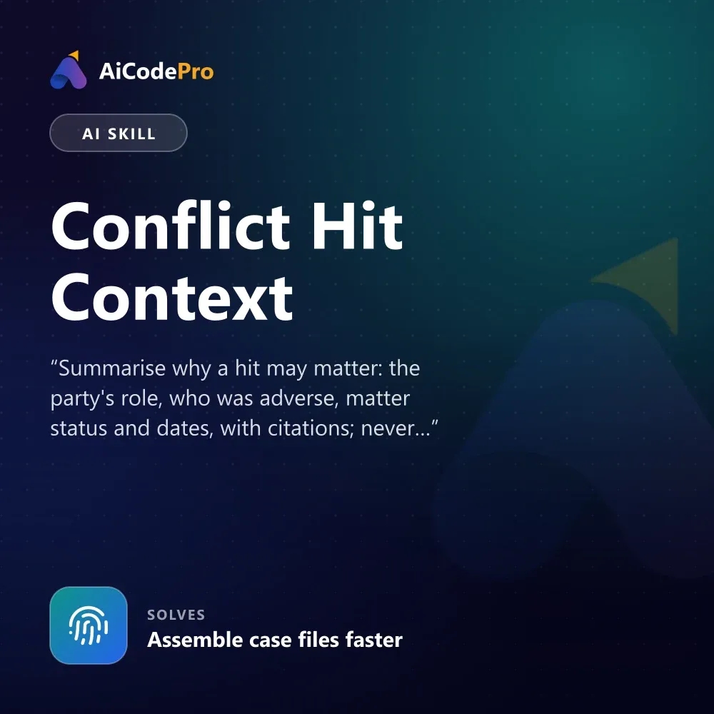 Conflict Hit Context Skill