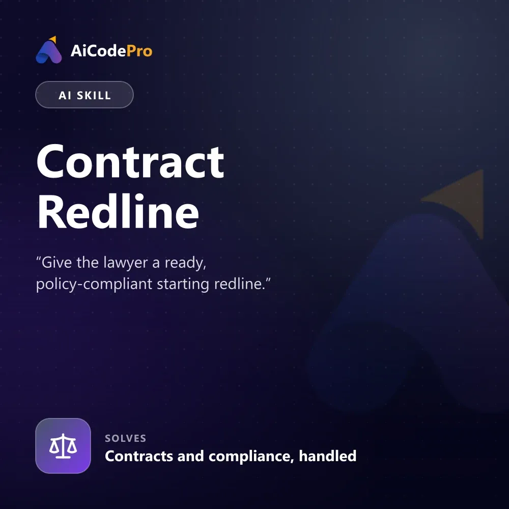 Contract Redline Skill