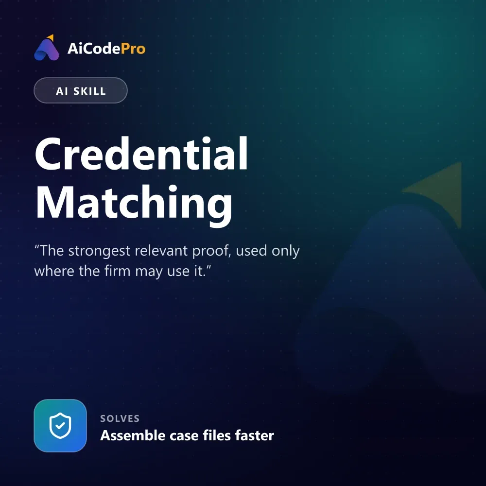 Credential Matching Skill
