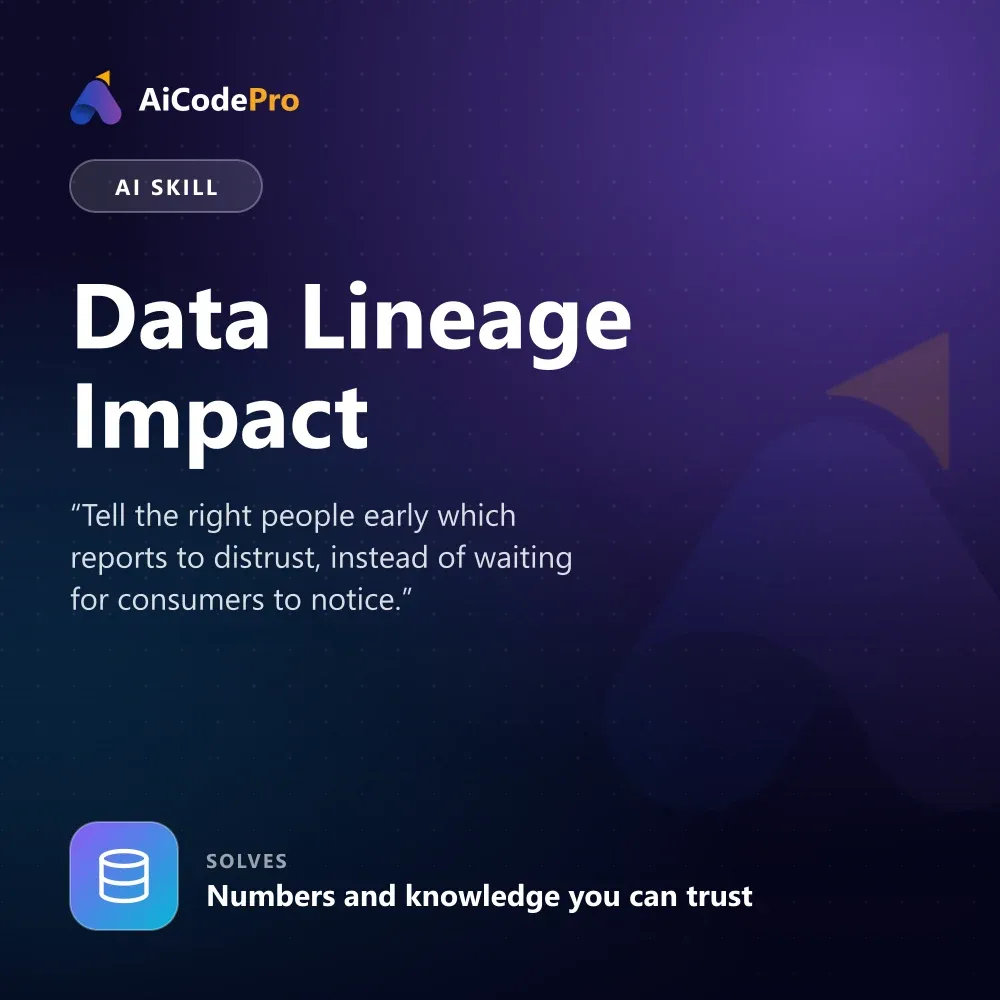 Data Lineage Impact Skill
