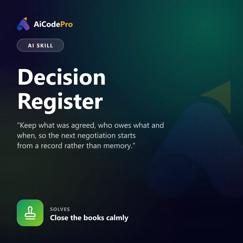 Decision Register Skill