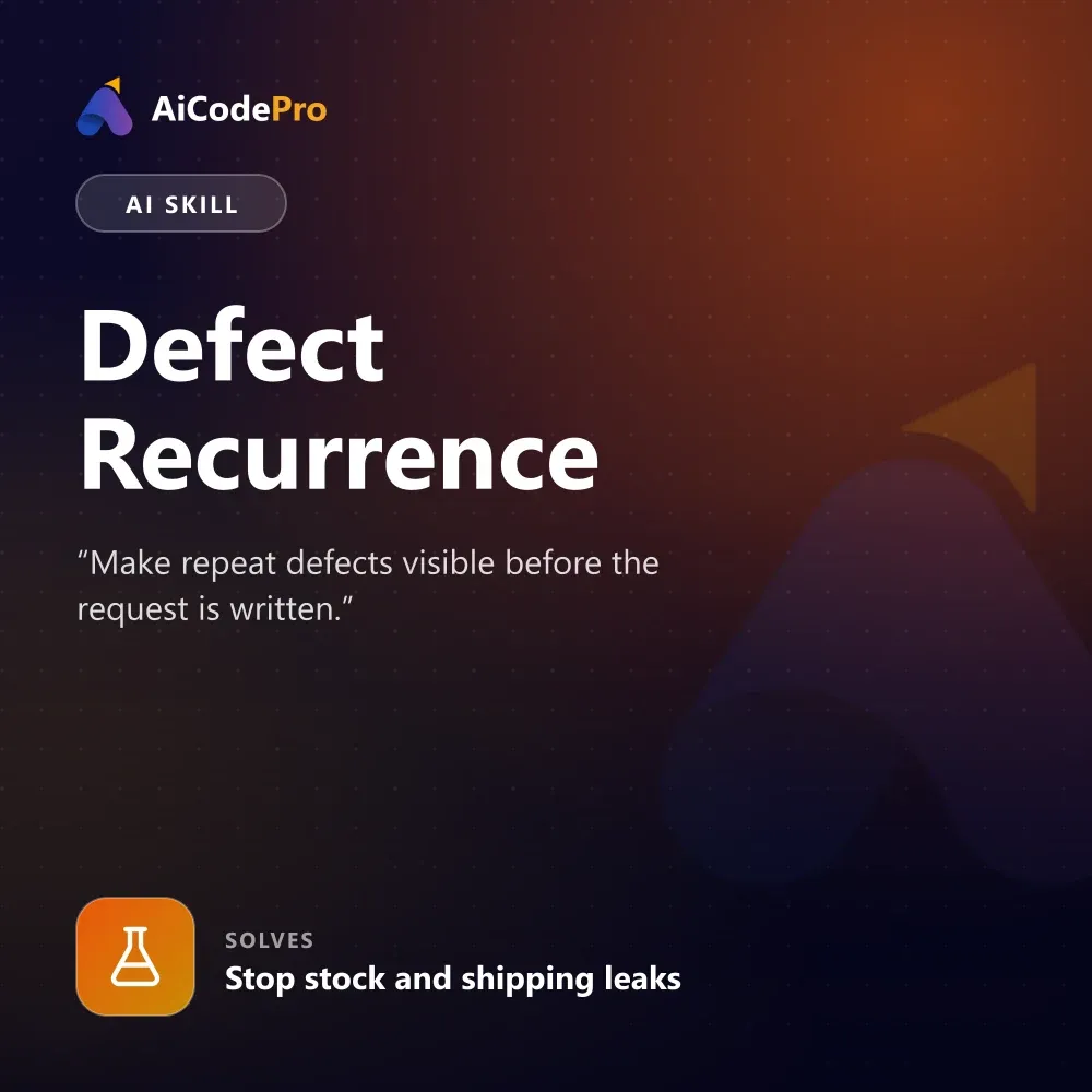 Defect Recurrence Skill