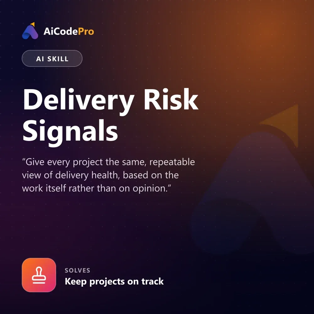 Delivery Risk Signals Skill