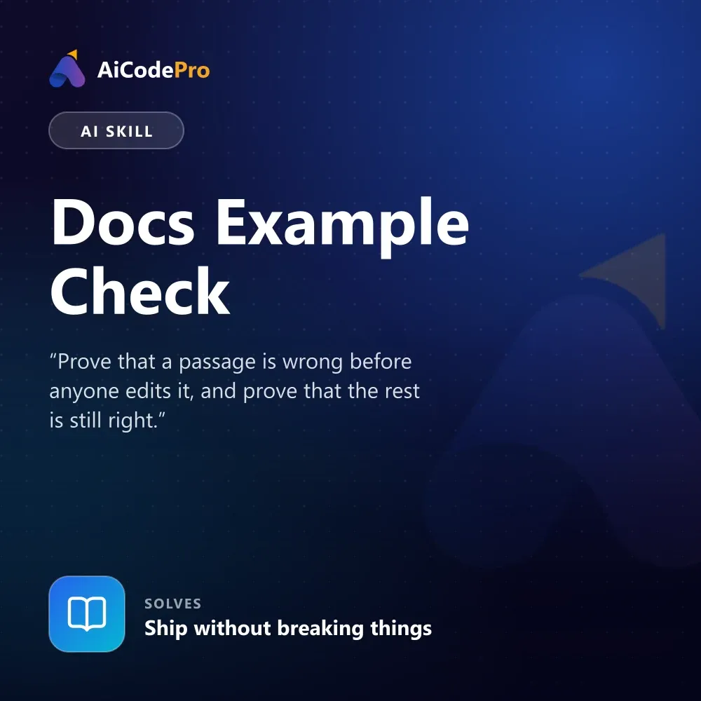 Docs Example Check Skill