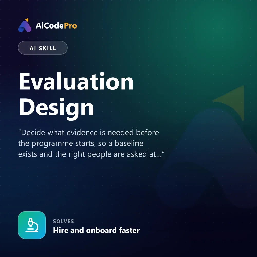 Evaluation Design Skill
