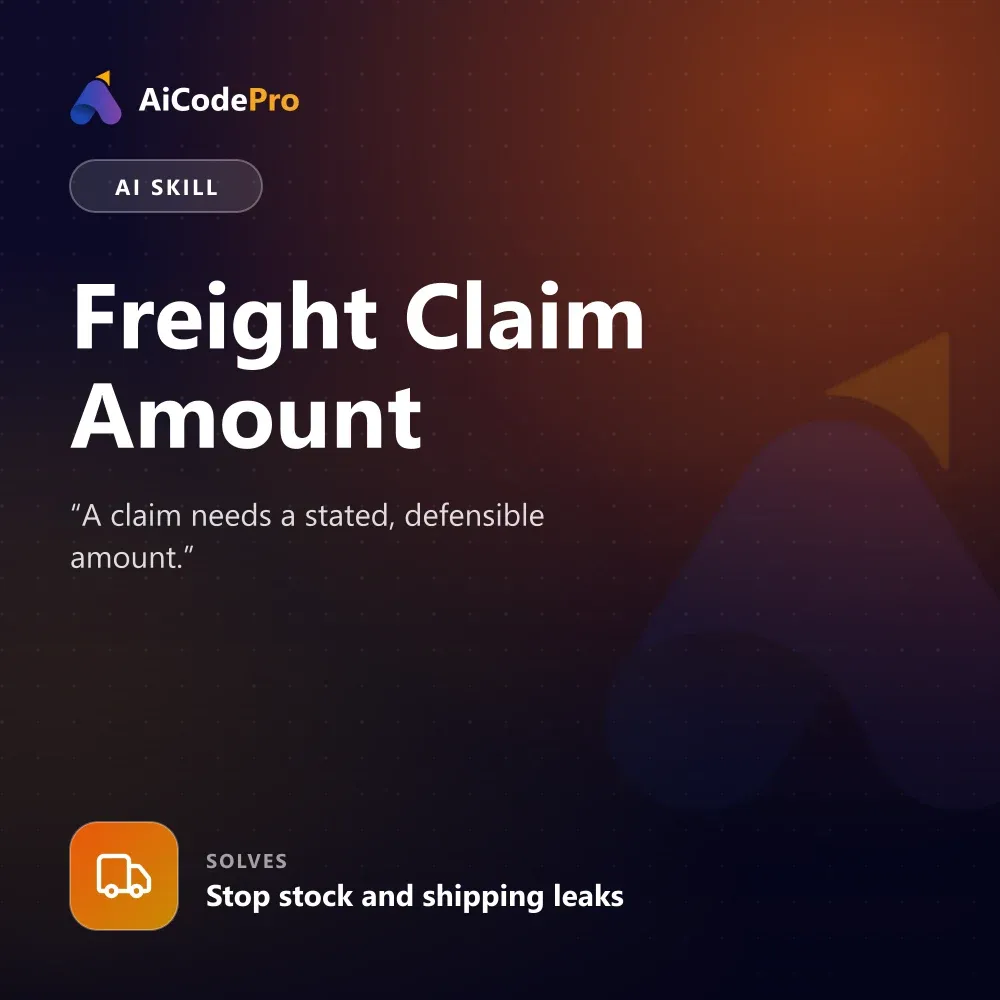 Freight Claim Amount Skill