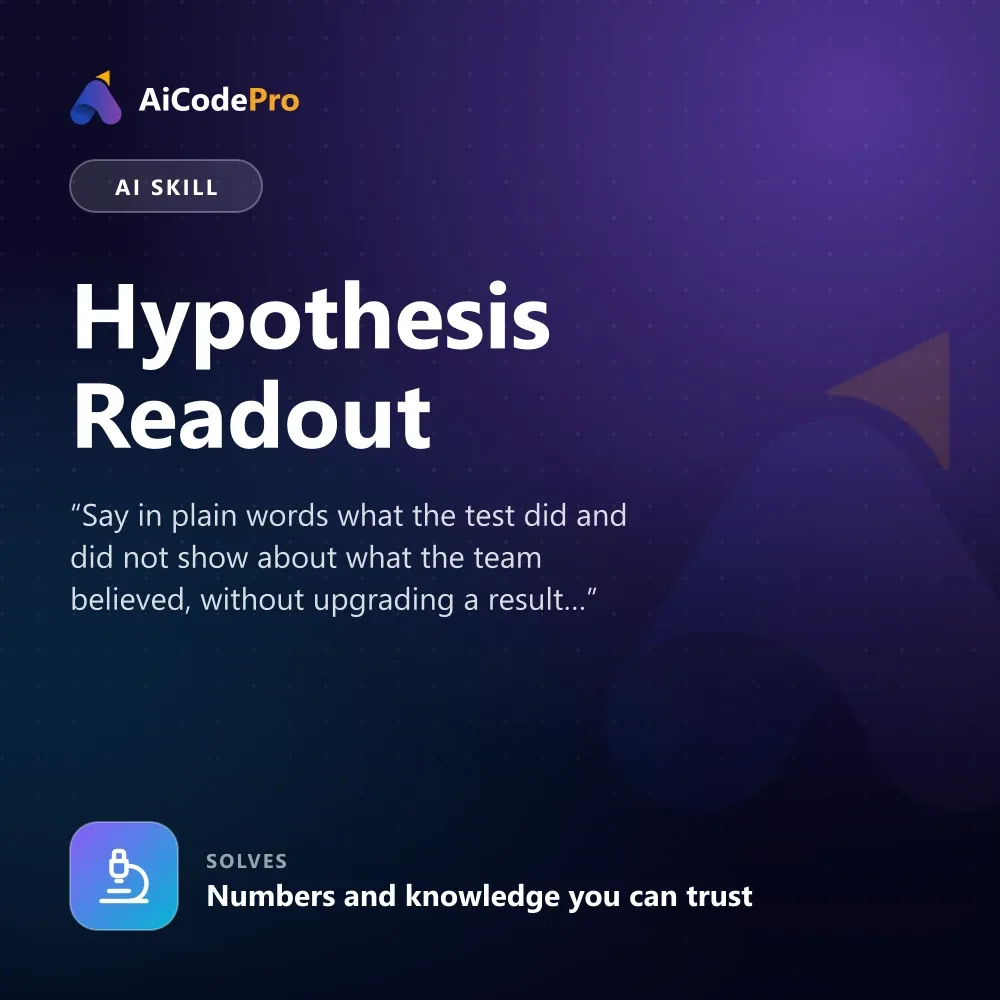 Hypothesis Readout Skill