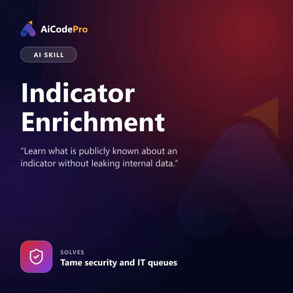 Indicator Enrichment Skill