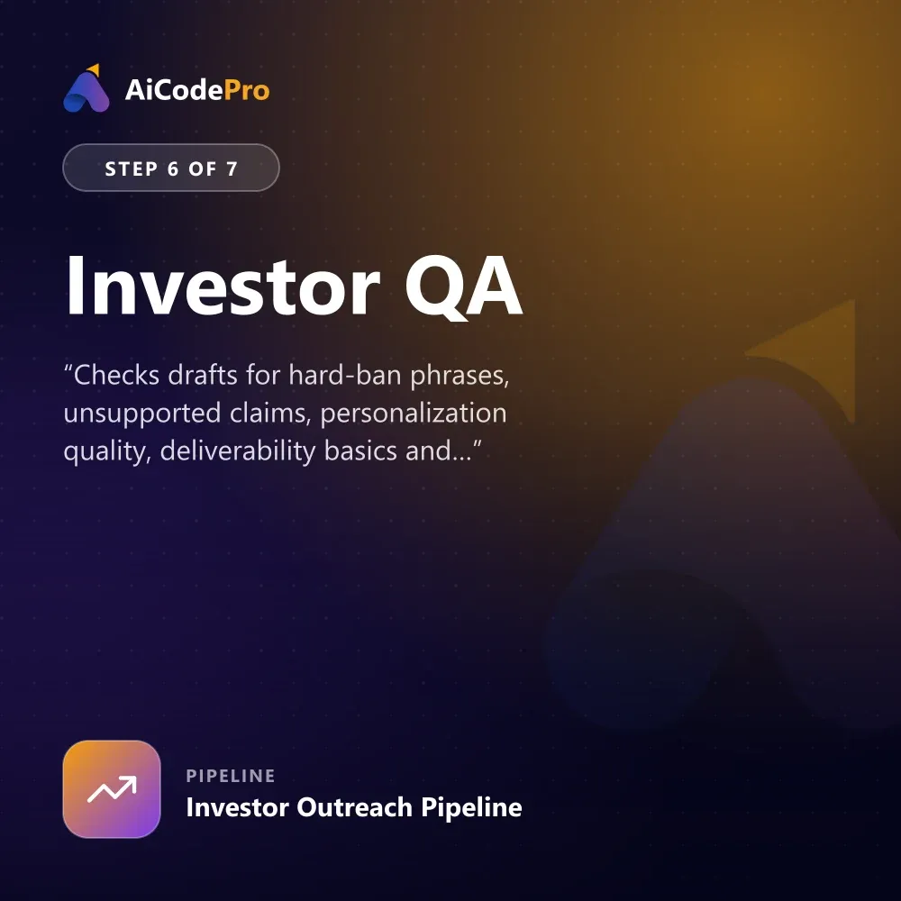 Investor QA Skill