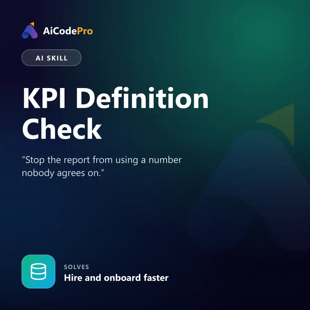 KPI Definition Check Skill