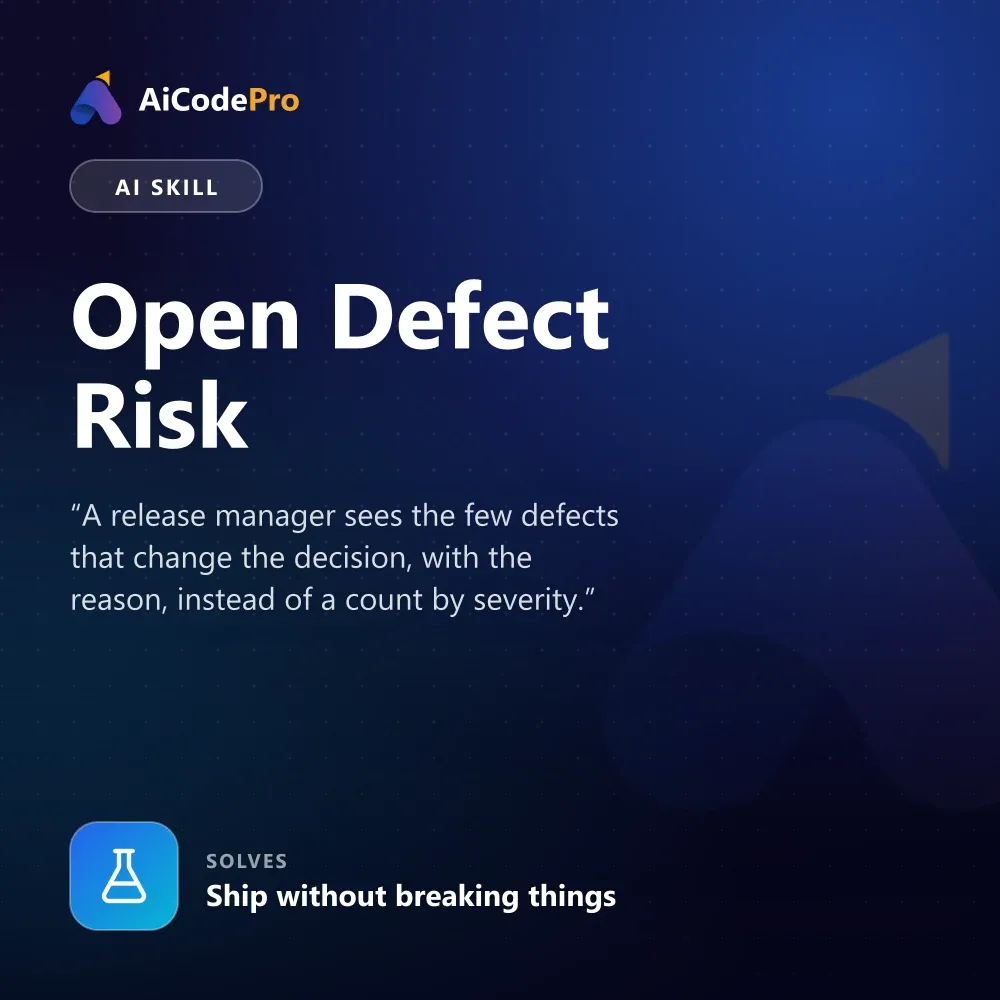 Open Defect Risk Skill