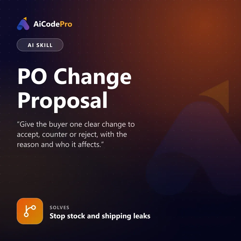 PO Change Proposal Skill