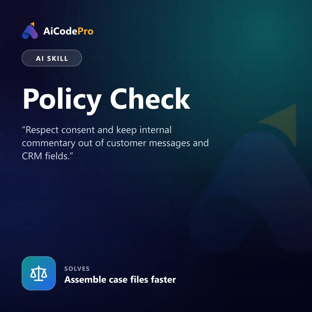 Policy Check Skill