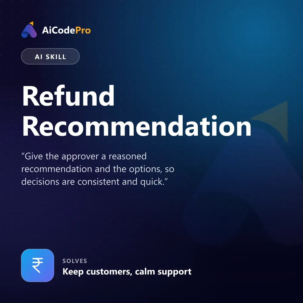 Refund Recommendation Skill