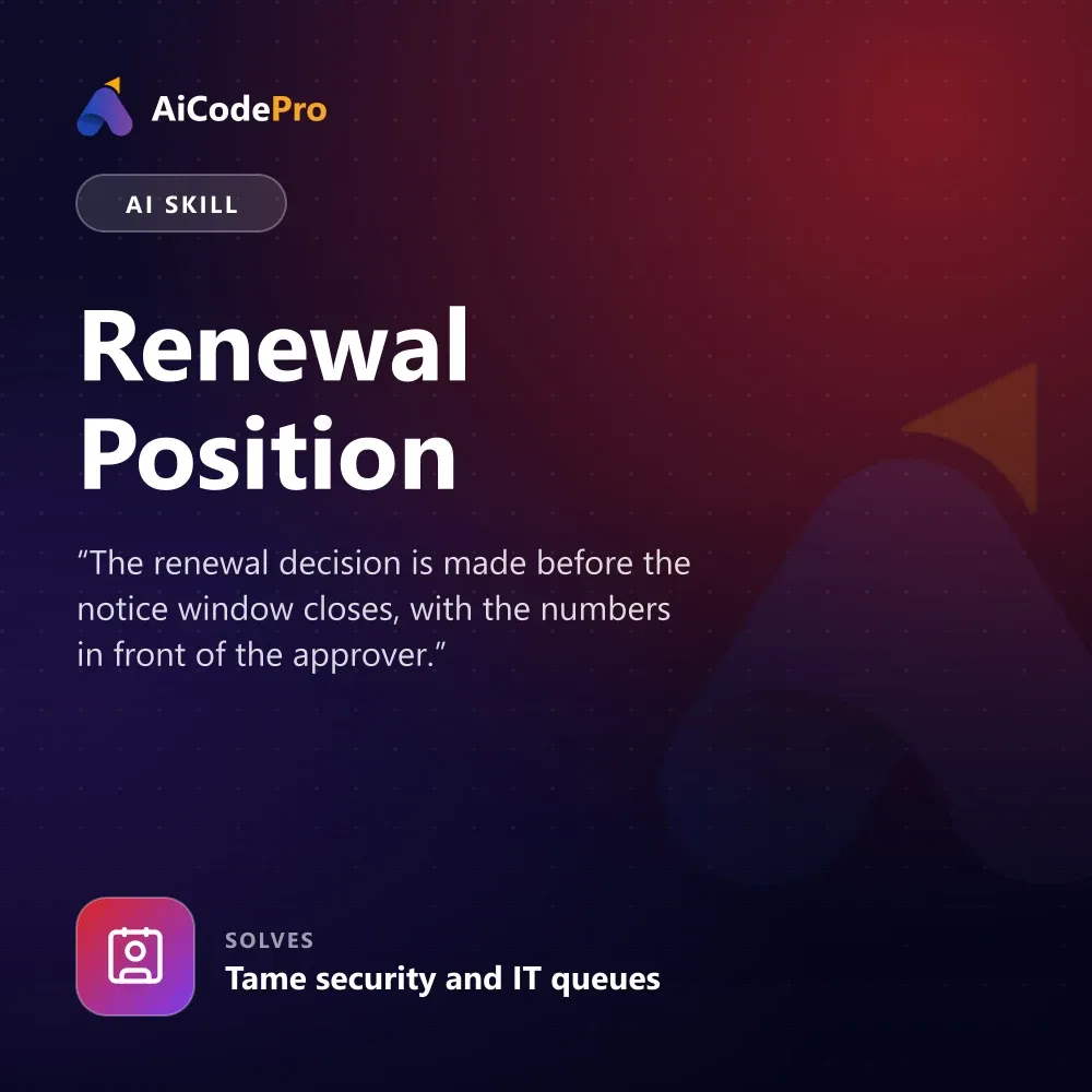 Renewal Position Skill