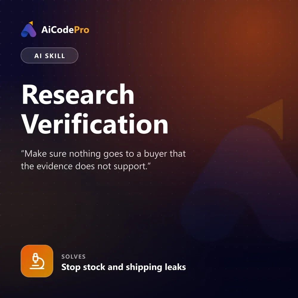 Research Verification Skill