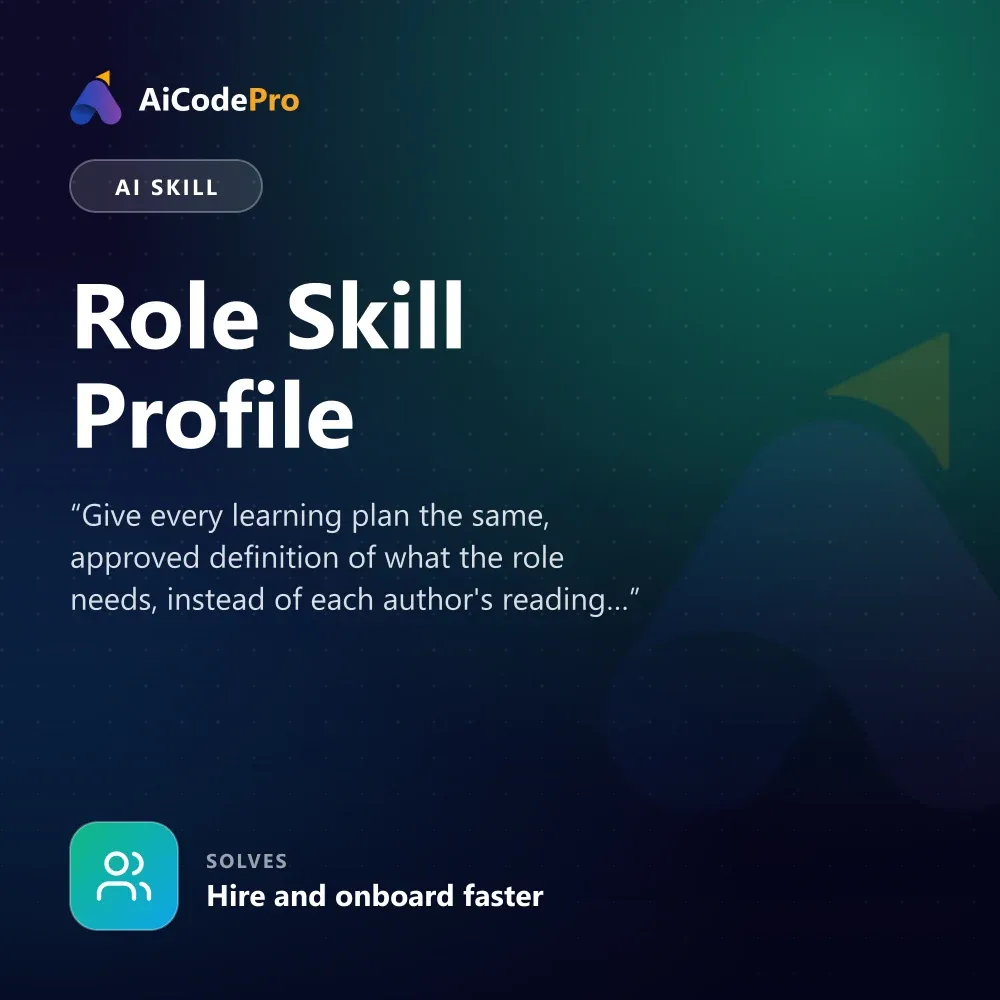 Role Skill Profile Skill
