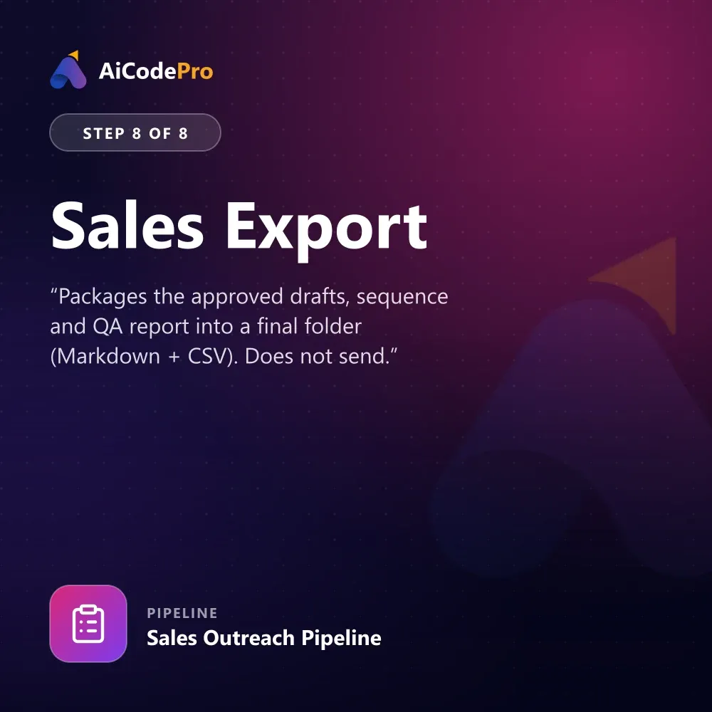 Sales Export Skill