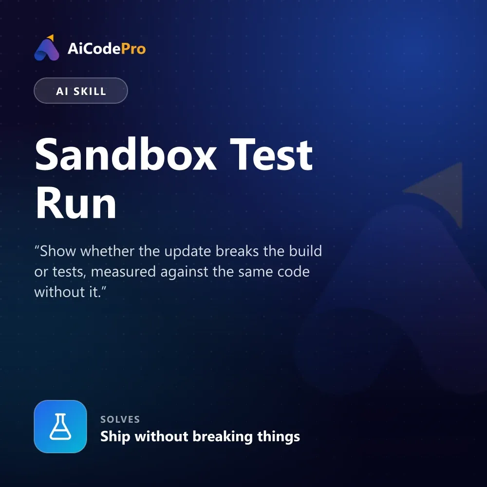 Sandbox Test Run Skill