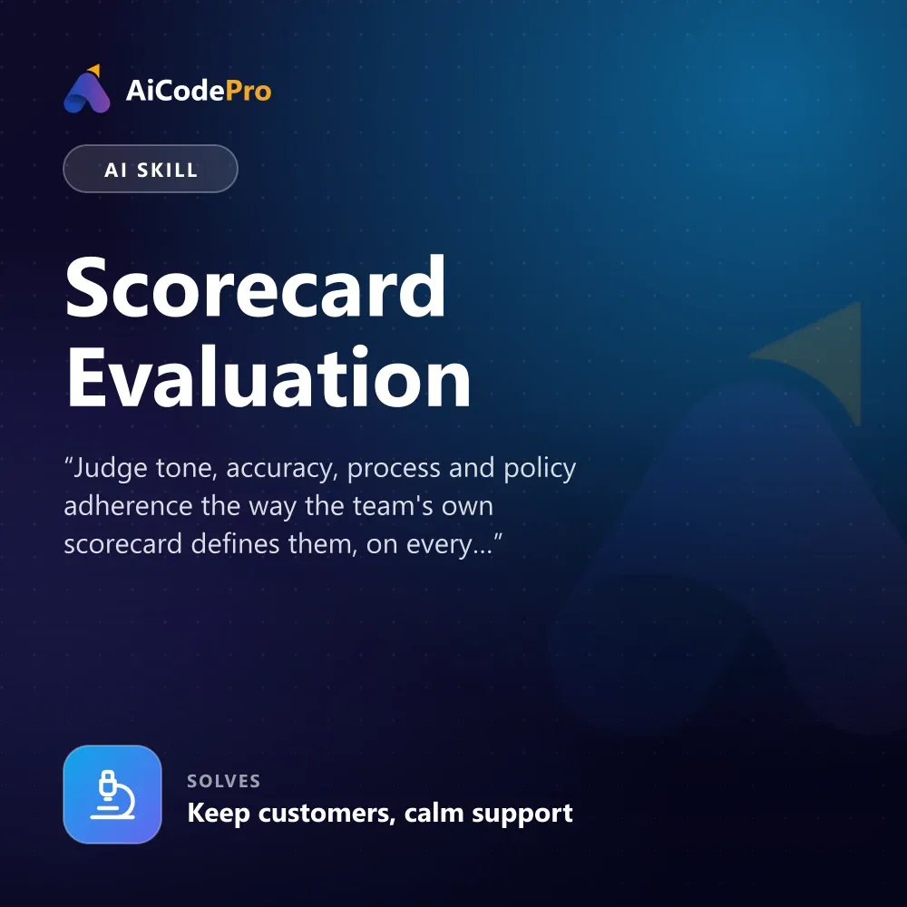 Scorecard Evaluation Skill