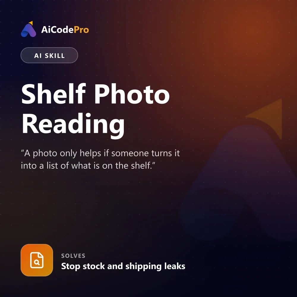 Shelf Photo Reading Skill