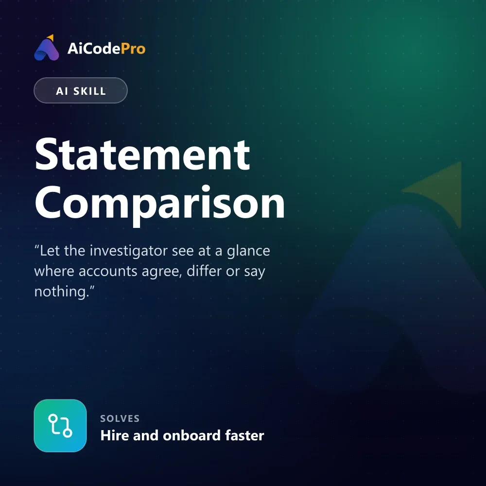 Statement Comparison Skill