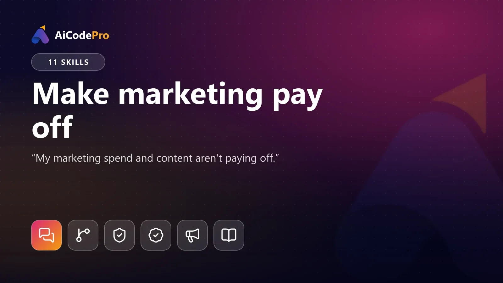 Make marketing pay off