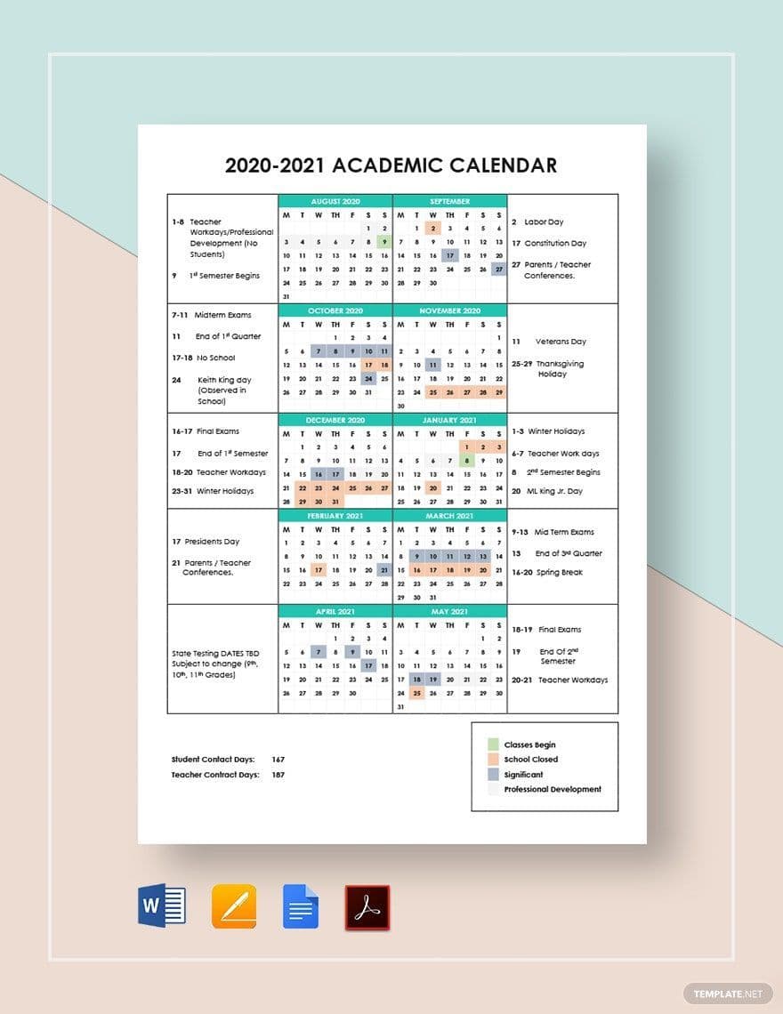 Academic Calendar