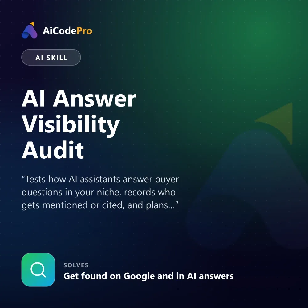 AI Answer Visibility Audit Skill