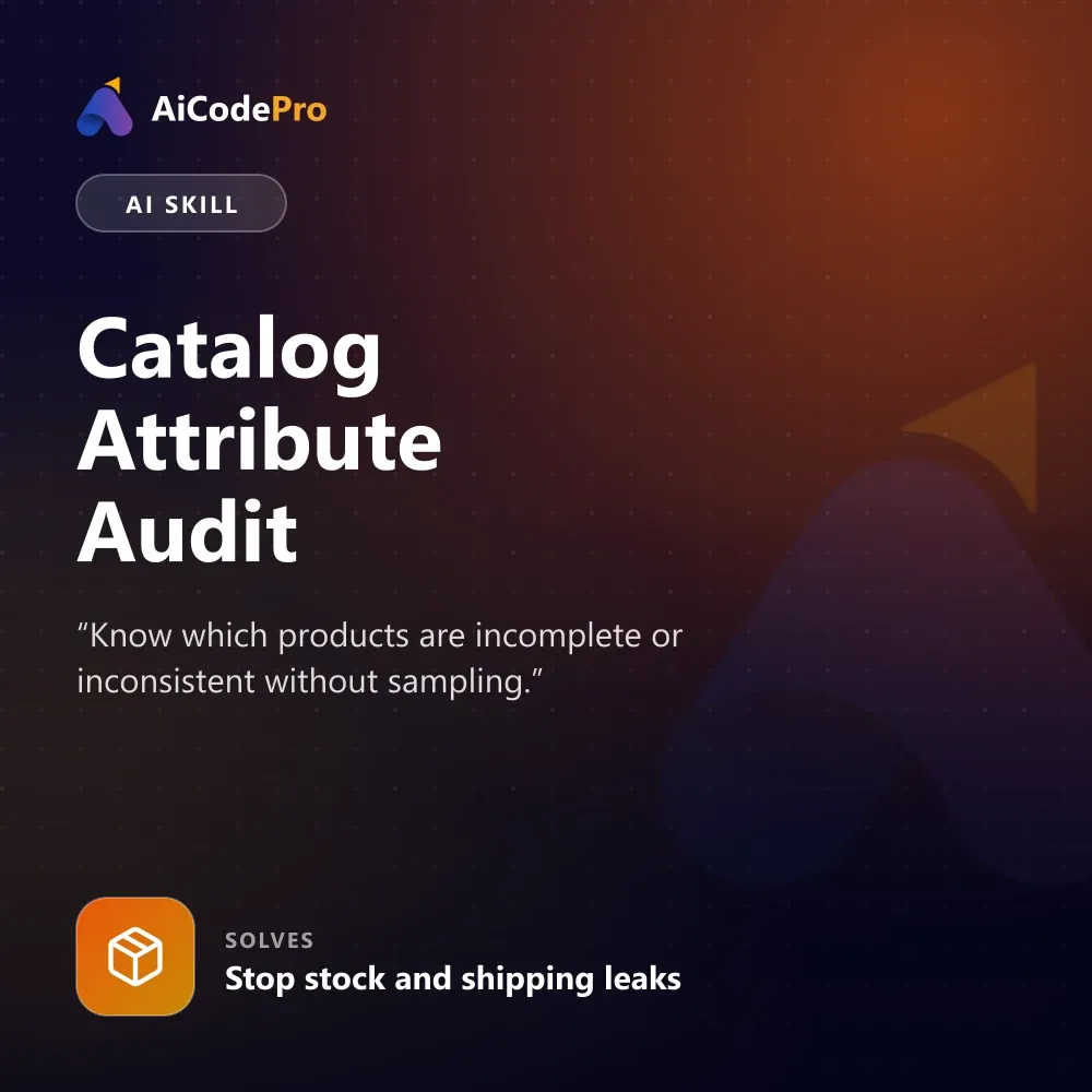 Catalog Attribute Audit Skill