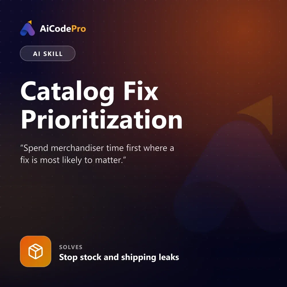 Catalog Fix Prioritization Skill