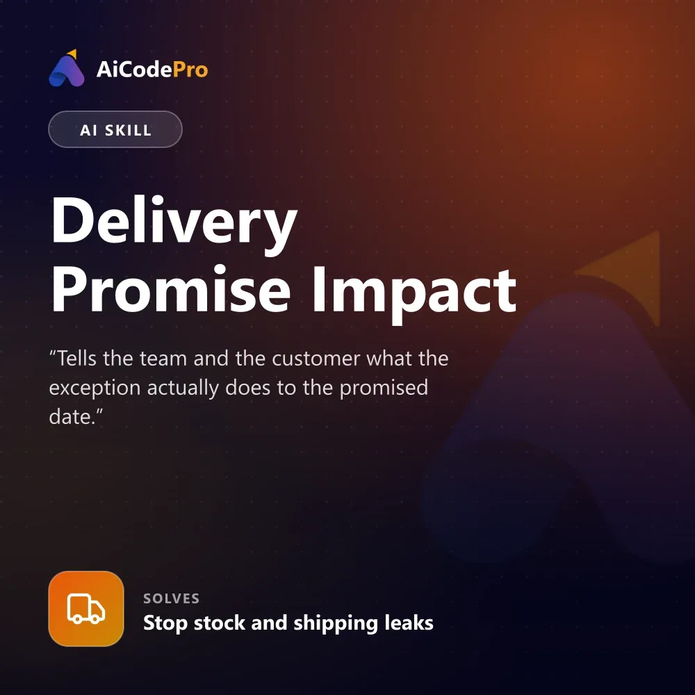 Delivery Promise Impact Skill
