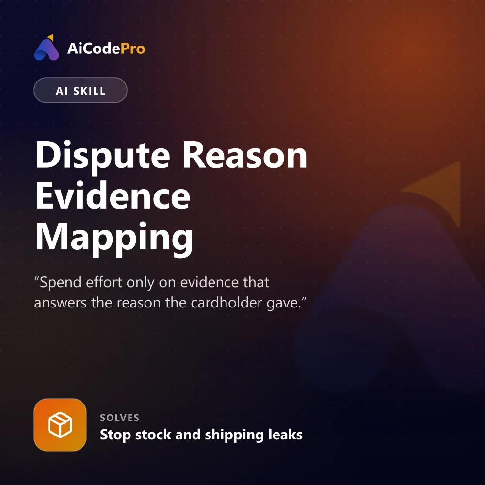 Dispute Reason Evidence Mapping Skill