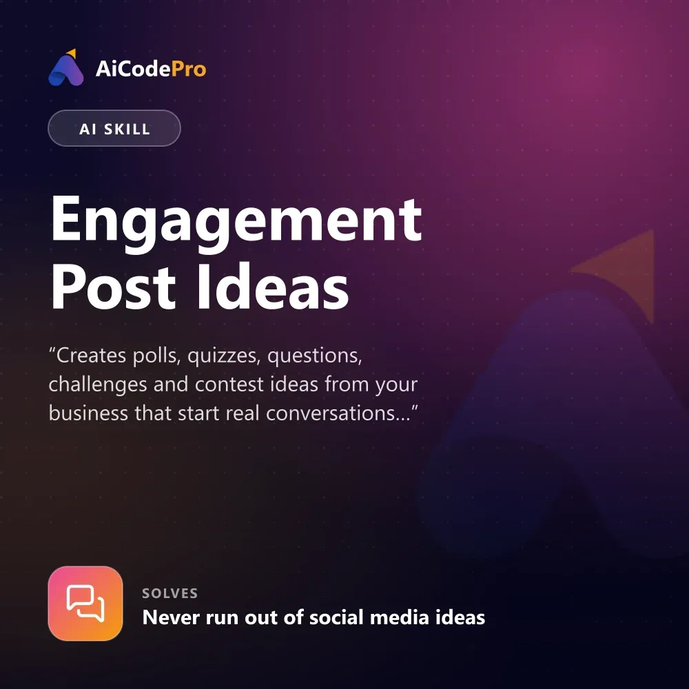 Engagement Post Ideas Skill